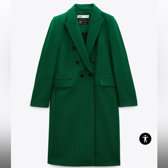 GREN ZARA WOOL BLEND MENSWEAR STYLE COAT - Picture 3 of 5